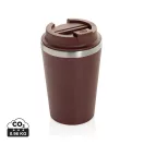 Cana de voiaj, Everestus, 2610E18483, 350 ml, 14.5xØ9 cm, Otel inoxidabil, Polipropilena, Rosu