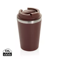   Cana de voiaj, Everestus, 2610E18483, 350 ml, 14.5xØ9 cm, Otel inoxidabil, Polipropilena, Rosu