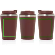   Cana de voiaj, Everestus, 2610E18483, 350 ml, 14.5xØ9 cm, Otel inoxidabil, Polipropilena, Rosu