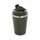 Cana de voiaj, Everestus, 2610E18481, 350 ml, 14.5xØ9 cm, Otel inoxidabil, Polipropilena, Verde