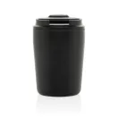 Cana de voiaj, XD, 2610E18507, 220 ml, 12xØ8 cm, Polipropilena, Otel inoxidabil, Negru