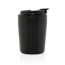 Cana de voiaj, XD, 2610E18507, 220 ml, 12xØ8 cm, Polipropilena, Otel inoxidabil, Negru