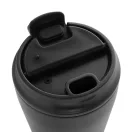 Cana de voiaj, XD, 2610E18507, 220 ml, 12xØ8 cm, Polipropilena, Otel inoxidabil, Negru