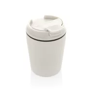   Cana de voiaj, XD, 2610E18511, 220 ml, 12xØ8 cm, Polipropilena, Otel inoxidabil, Alb