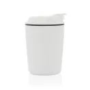 Cana de voiaj, XD, 2610E18511, 220 ml, 12xØ8 cm, Polipropilena, Otel inoxidabil, Alb