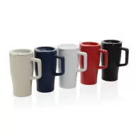   Cana de voiaj, 490 ml, 2509E17032, Everestus, 16.4xØ 6.8 cm, Ceramica, Polipropilena, Negru