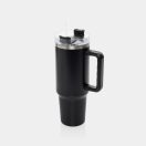 Sticla de apa sport, 1200 ml, 2502E15377, Everestus, 27.7 x ⌀7 cm, Otel, Negru