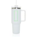 Sticla de apa sport, 1200 ml, 2502E15380, Everestus, 27.7 x ⌀7 cm, Otel, Alb