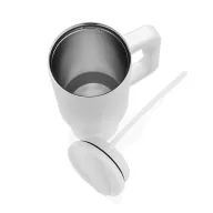   Cana termos, 900 ml, 2509E17044, Everestus, 14.7x23.5xØ 9.7 cm, Otel, Polipropilena, Alb