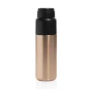 Sticla termos, Everestus, 2610E19365, 500 ml, 24.2xØ7.5 cm, Otel inoxidabil, Polipropilena, Maro Bronz