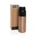 Sticla termos, Everestus, 2610E19365, 500 ml, 24.2xØ7.5 cm, Otel inoxidabil, Polipropilena, Maro Bronz