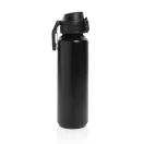Sticla de apa sport, 600 ml, 2502E15448, Everestus, 23.5 x ⌀6.7 cm, Otel, Negru