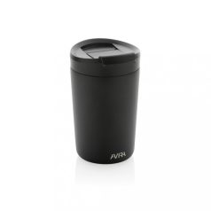   Cana de voiaj, Avira, 42FEB231143, 300 ml, 13.8xØ8.8 cm, Otel, Polipropilena, Negru
