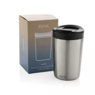   Cana de voiaj, Avira, 42FEB231146, 300 ml, 13.8xØ8.8 cm, Otel, Polipropilena, Argintiu