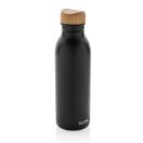 Sticla de apa sport 600 ml, 2401E16132, Avira, 22.5xØ6.7 cm, Otel, Bambus, Negru