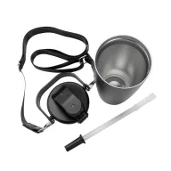   Sticla de apa 600 ml, Avira, 2601E14707, 27xØ11.7 cm, Otel, Polipropilena, Negru