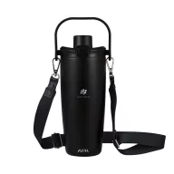   Sticla de apa 600 ml, Avira, 2601E14707, 27xØ11.7 cm, Otel, Polipropilena, Negru