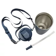   Sticla de apa 600 ml, Avira, 2601E14708, 27xØ11.7 cm, Otel, Polipropilena, Albastru Navy