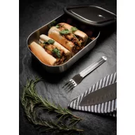   Caserola pranz, 2509E17023, Black & Blum, 20x14x6 cm, Otel, Silicon, Portocaliu