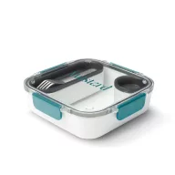   Caserola pranz 1000 ml, 2502E14218, Black & Blum, 19.8 x 19.8 x 5.6 cm, Polipropilena, Albastru Turcoaz