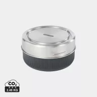   Caserola pranz 750 ml, 2502E14217, Black & Blum, 14 x 14 x 8 cm, Sticla, Argintiu