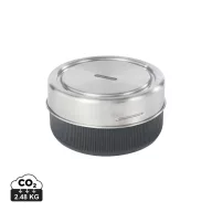   Caserola pranz 750 ml, 2502E14217, Black & Blum, 14 x 14 x 8 cm, Sticla, Argintiu