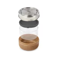   Caserola pranz, 750 ml, 2509E17016, Black & Blum, 14x14x8 cm, Sticla, Maro