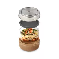   Caserola pranz, 750 ml, 2509E17016, Black & Blum, 14x14x8 cm, Sticla, Maro