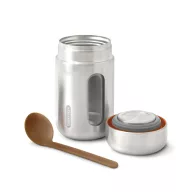   Recipient termoizolant pentru mancare cu lingura, 400 ml, 2509E17015, Black & Blum, 8.8x8.8x15.2 cm, Otel, Nylon, Portocaliu