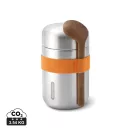 Recipient termoizolant pentru mancare cu lingura, 400 ml, 2509E17015, Black & Blum, 8.8x8.8x15.2 cm, Otel, Nylon, Portocaliu