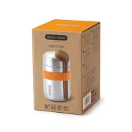   Recipient termoizolant pentru mancare cu lingura, 400 ml, 2509E17015, Black & Blum, 8.8x8.8x15.2 cm, Otel, Nylon, Portocaliu