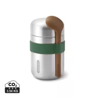   Recipient termoizolant pentru mancare cu lingura, 400 ml, 2509E17014, Black & Blum, 8.8x8.8x15.2 cm, Otel, Nylon, Portocaliu olive