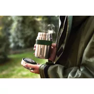   Recipient termoizolant pentru mancare cu lingura, 400 ml, 2509E17014, Black & Blum, 8.8x8.8x15.2 cm, Otel, Nylon, Portocaliu olive