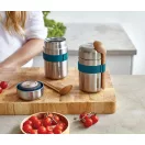 Caserola termoizolanta 400 ml, 2502E14216, Black & Blum, 8.8 x 8.8 x 15.2 cm, Otel, Albastru Turcoaz