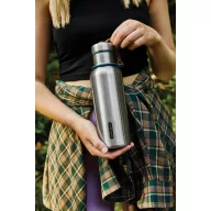   Sticla termos, 500 ml, 2502E16287, Black & Blum, 7.3 x 7.3 x 23.3 cm, Otel, Albastru Turcoaz