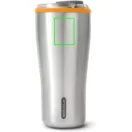 Cana de voiaj, 600 ml, 2509E17019, Black & Blum, 9.1x9.1x20.3 cm, Otel, Tritan, Portocaliu