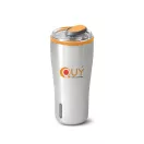 Cana de voiaj, 600 ml, 2509E17019, Black & Blum, 9.1x9.1x20.3 cm, Otel, Tritan, Portocaliu
