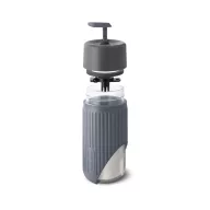   Cana de voiaj, 340 ml, Black & Blum, 2601E14719, 16.5xØ7.2 cm, Sticla, Silicon, Gri