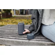  Cana de voiaj, 340 ml, Black & Blum, 2601E14719, 16.5xØ7.2 cm, Sticla, Silicon, Gri
