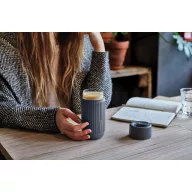   Cana de voiaj, 340 ml, Black & Blum, 2601E14719, 16.5xØ7.2 cm, Sticla, Silicon, Gri