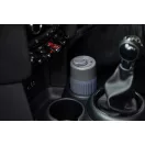 Cana de voiaj, 340 ml, Black & Blum, 2601E14719, 16.5xØ7.2 cm, Sticla, Silicon, Gri