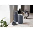 Cana de voiaj, 340 ml, Black & Blum, 2601E14719, 16.5xØ7.2 cm, Sticla, Silicon, Gri