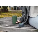 Cana de voiaj, 340 ml, Black & Blum, 2601E14720, 16.5xØ7.2 cm, Sticla, Silicon, Verde Olive