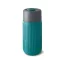 Cana de voiaj, 340 ml, Black & Blum, 2601E14721, 16.5xØ7.2 cm, Sticla, Silicon, Turcoaz