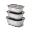 Set 3 caserole pranz, 2509E17022, Black & Blum, 20.6x15.4x10.9 cm, Otel, Polipropilena, Gri