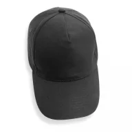   Sapca 5 panouri, 21MAR2028, unisex, Ø 18.5 cm, marime universala adulti, Everestus, Bumbac, Negru