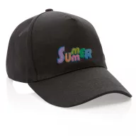   Sapca 5 panouri, 21MAR2028, unisex, Ø 18.5 cm, marime universala adulti, Everestus, Bumbac, Negru