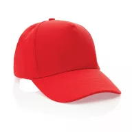   Sapca 5 panouri, 21MAR2032, unisex, Ø 18.5 cm, marime universala adulti, Everestus, Bumbac, Rosu
