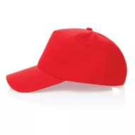   Sapca 5 panouri, 21MAR2032, unisex, Ø 18.5 cm, marime universala adulti, Everestus, Bumbac, Rosu