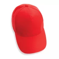   Sapca 5 panouri, 21MAR2032, unisex, Ø 18.5 cm, marime universala adulti, Everestus, Bumbac, Rosu